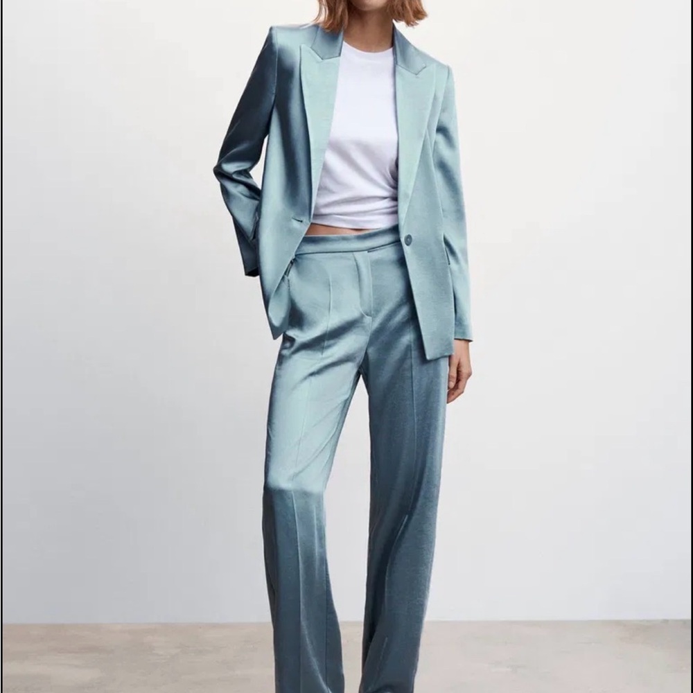 Mango Light Blue Blazer